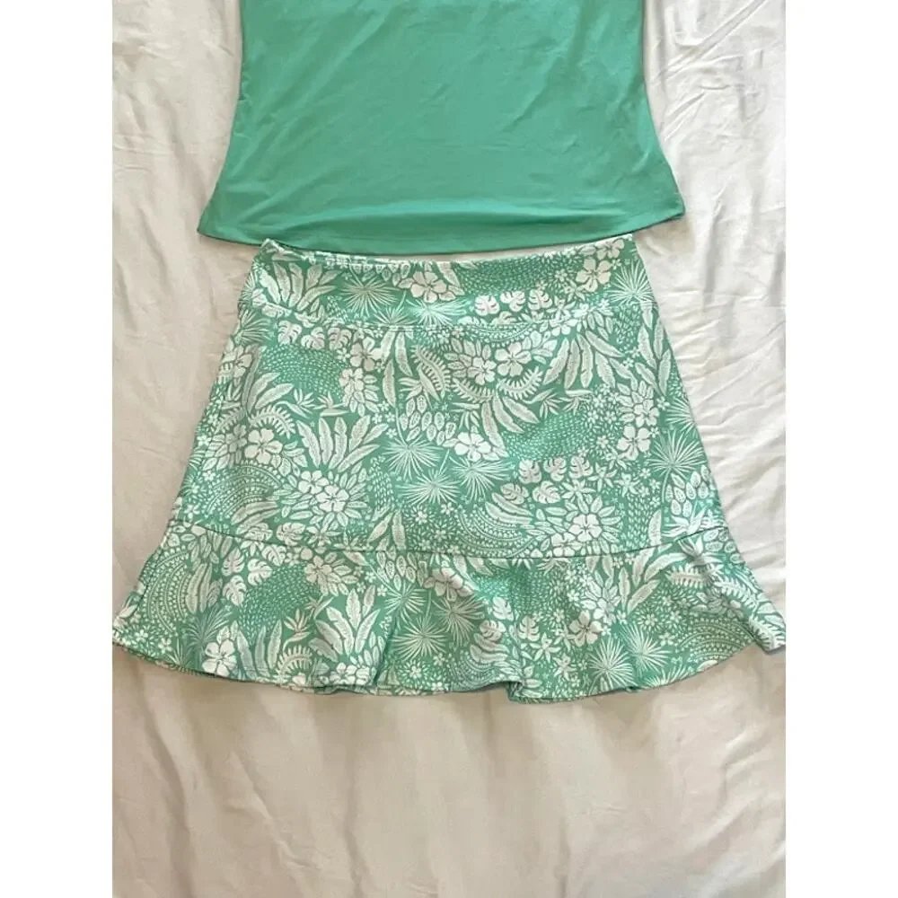 Tommy Bahama IslandZone Matching Golf Set Top & Skort Mint Green Women's Size S